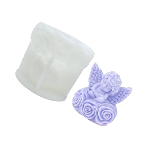 Silikon Angelic Kerzenform Mit Komplizierten Rose Designs Easy Releases Für Handgefertigte Urlaubsdekoration Handwerk Silikonform von Dcaknri