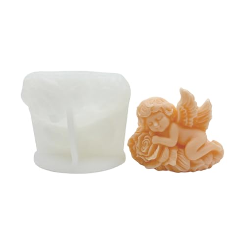 Silikon Angelic Kerzenform Mit Komplizierten Rose Designs Easy Releases Für Handgefertigte Urlaubsdekoration Handwerk Silikonform von Dcaknri