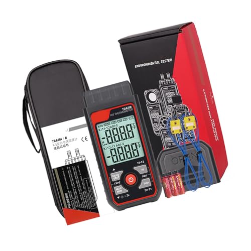 Thermometer Zwei Eingangsmessgeräte Mit Sensoren Breitskala Benachrichtigung Und Wärmeanpassungstemperaturkompensation Thermometer von Dcaknri