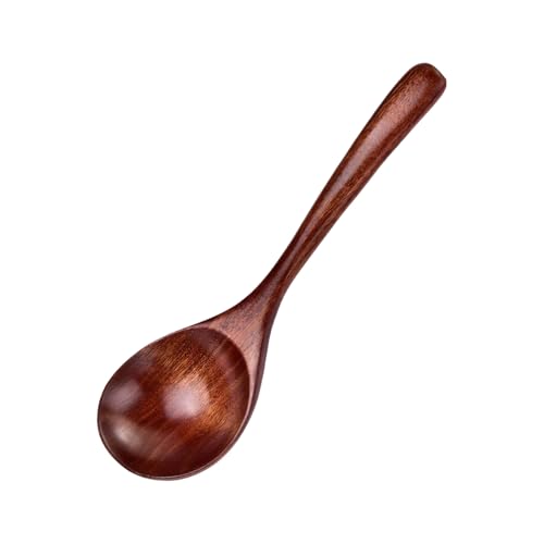Traditionelle Japanische Suppenköpfen Rundes Mund Designs Ergonomischer Langes Holzutensil von Dcaknri