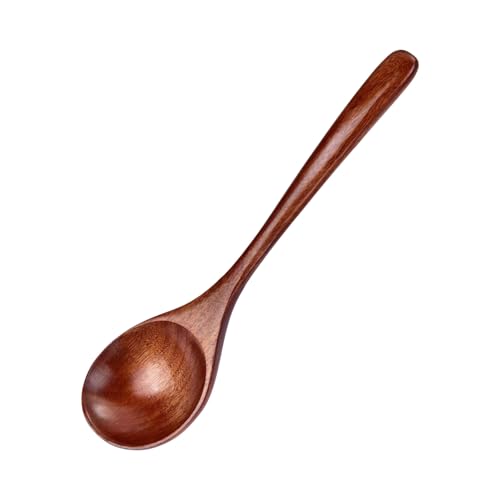 Traditionelle Japanische Suppenköpfen Rundes Mund Designs Ergonomischer Langes Holzutensil von Dcaknri