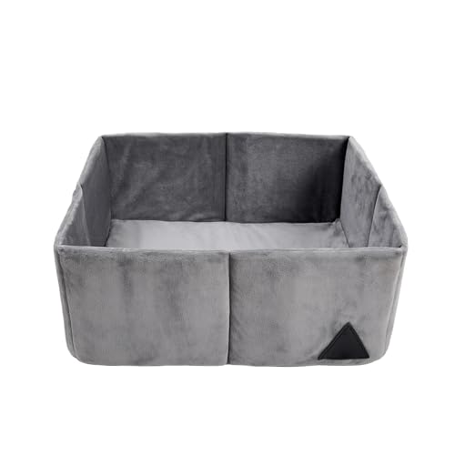 Tragbares Katzenbett mit verstärkter Struktur, faltbares Design, warmes Samt-Nest für mehrere Haustiere, kompakt, Kätzchenhaus, kompakt und faltbar von Dcaknri