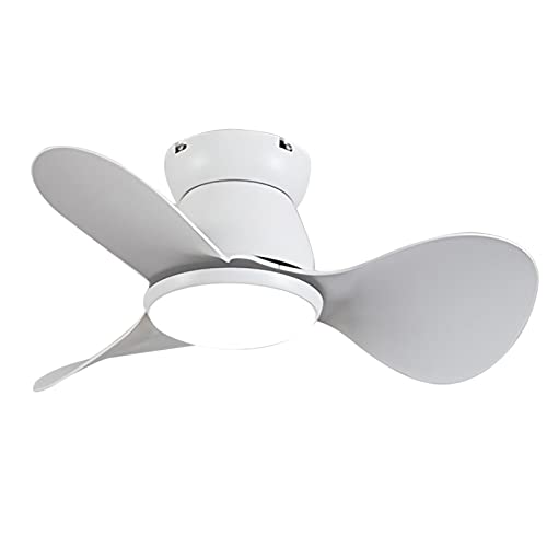 Dceinz 60cm Deckenventilator Mit Beleuchtung Und Fernbedienung APP Reversibel Lampe Mit Ventilator Reversibel Dimmbar Leise 6 Geschwindigkeiten Ventilator Deckenlampe Für Büro Kinderzimmer-White von Dceinz