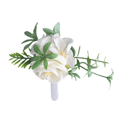 Dcfbkl Elegante Ansteckblume für Hochzeit, Brautjungfer, Handblumen, Braut, schöne Handgelenk-Ansteckblume mit künstlichen bunten Rosensträußen, blau von Dcfbkl