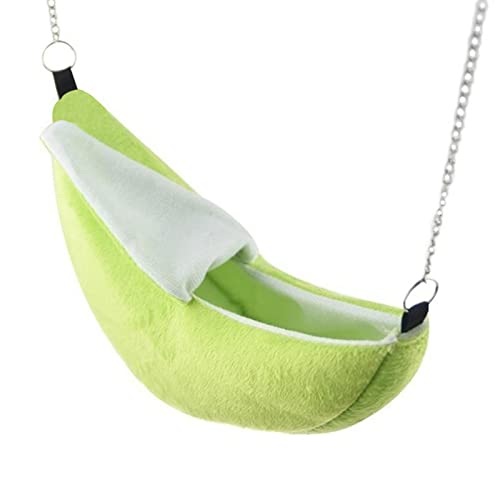 Dcfbkl Kleine Tier-Hängematte, weiches Bett, Spielzeug, für Papageien, Hamster, Käfig, Schaukel, niedliches Bananenhaus, Hamster, Banane von Dcfbkl