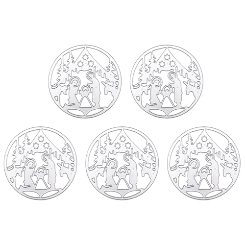 Metall-Stanzformen für Grußkarten, Scrapbooking, Dekorationen, Weihnachtsstanzformen, Schablonen, 5 Stück Metall-Stanzformen für Grußkarten, Scrapbooking, Dekorationen, Weihnachtsstanzformen, Schablonen, 5 Stück von Dcfbkl