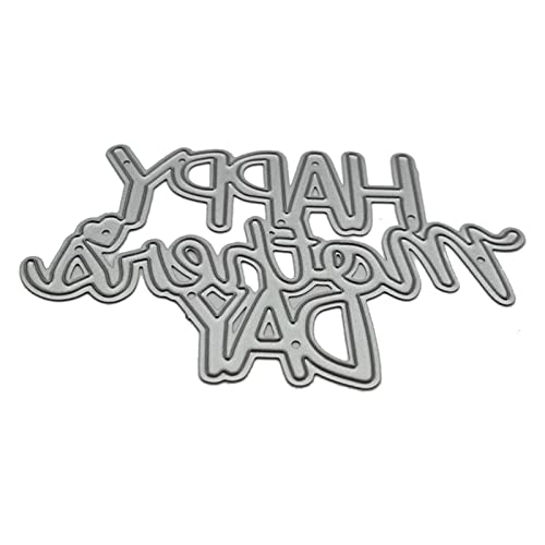 Metall-Stanzschablone mit Aufschrift "Happy Mothers Day", Schablone, Scrapbooking, Prägewerkzeug, Papier, Karten, Album, Vorlage, Metall-Stanzformen von Dcfbkl