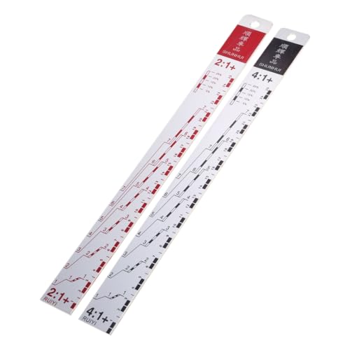 Mischwerkzeug Standard Autolack-Lineal geeignet für Autos Lack-Lineal Werkzeug Schwarz/R-ed Lineal-Kit von Dcfbkl