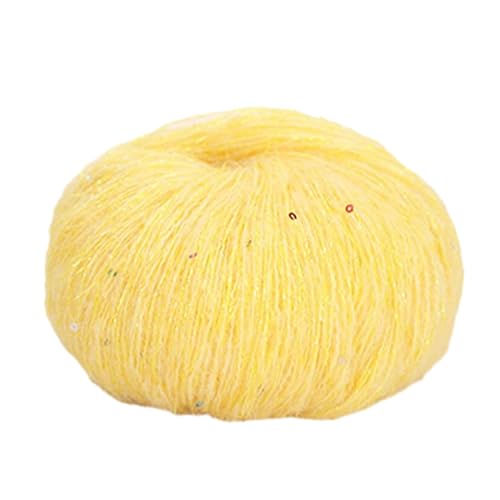 Mohair-Garn mit Pailletten, zum Stricken, bunte Schnur, Häkeln, handgefertigte Projekte, tolles Weben, weich zum Stricken, 1 Rolle Mohair-Garn mit Pailletten, zum Stricken, bunte Schnur, Häkeln, handgefertigte Projekte, tolles Weben, weich zum Stricken, 1 Rolle von Dcfbkl