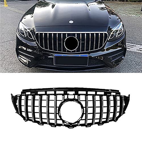 Dciustfhe Auto Front Nieren Kühlergrill Grill Stoßstangen, für Mercedes Benz E Class W213 E63 E200 E300 E320 C238 AMG GT R 2016-2019 ABS Gitter Doppelsteg Mesh Hood Luftansauggitter,Silver Style von Dciustfhe