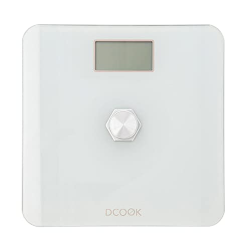 DCook Gallery Badwaage, ohne Batterien, bis 180 kg, 28 x 28 x 3 cm, Weiß von DCook