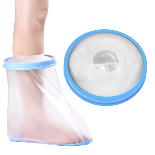 Dcsfadq Wasserdichter Duschschutz Fuß für Erwachsene Rutschfester Gips Wundschutzverband mit Silikonrand, Wiederverwendbare Fußabdeckung für Postoperative Pflege, Duschen mit Gips Dcsfadq Wasserdichter Duschschutz Fuß für Erwachsene Rutschfester Gips Wundschutzverband mit Silikonrand, Wiederverwendbare Fußabdeckung für Postoperative Pflege, Duschen mit Gips von Dcsfadq