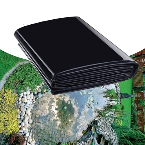 Ddasam Teichfolie 10x12m PVC Teichfolie Schwarz Sonnenschutz Garten Teichplane, UV-resistente Teichmembran Für Reservoir, Schwimmteich, Kleine Teiche von Ddasam