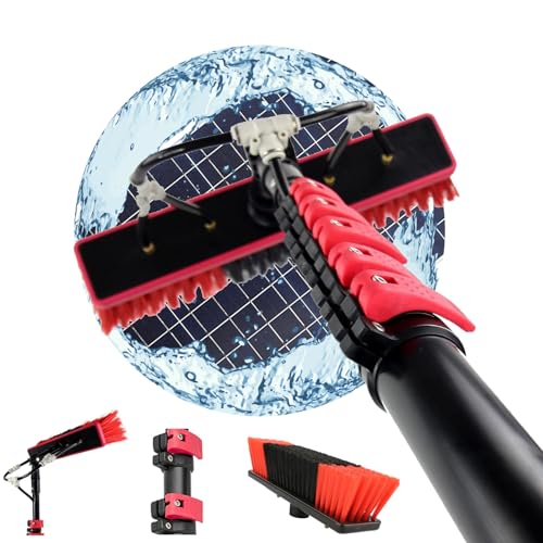 Ddasam Teleskop-Waschbürste, Teleskopstange, PV-Anlage Reinigungsgerät, Universal Waschbürste, Fensterreiniger, 24FT/7.2M für Solaranlagen und Fenster von Ddasam
