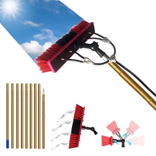 Ddasam Wassergespeiste Teleskopbürste, Reinigung von Photovoltaik/Solar/Fassade/Fenster/Wintergarten, Glasdach Reinigungsset, PV Anlage, Universal Waschbürste,3-12m Photovoltaik Reiniger Teleskop Ddasam Wassergespeiste Teleskopbürste, Reinigung von Photovoltaik/Solar/Fassade/Fenster/Wintergarten, Glasdach Reinigungsset, PV Anlage, Universal Waschbürste,3-12m Photovoltaik Reiniger Teleskop von Ddasam