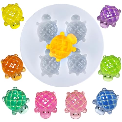 1Pcs Turtle Silicone Mould Epoxy Resin Turtle Candy Fondant Mould Casting Moulds Tortoise Te 3d Silicone Moulds Turtle Resin Mould Soap Mould Casting Mould for Craft Sweets Chocolate Cake Decorations von Ddayup