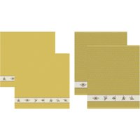 DDDDD Geschirrtuch "Bees", (Set, 4 tlg., Combi-Set: bestehend aus 2x Küchentuch + 2x Geschirrtuch) von Ddddd