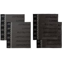 DDDDD Geschirrtuch "Ristretto", (Set, 4 tlg.), Combiset: 2 Küchentücher & 2 Geschirrtücher von Ddddd