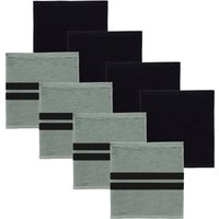 DDDDD Spültuch "Kombi-Set Basic & Baxter, 30x30 cm, aus 100% Baumwolle", (Set, 8 tlg., bestehend aus 4x Spültuch Basic & 4x Spültuch Baxter), optimale Saugfähigkeit, mit praktischer Aufhängeschlaufe von Ddddd