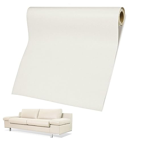 Leder Reparatur Set Leder Patch Kit, 60 x 137cm Leder Patch Selbstklebend, Leder Reparatur Patch, Kunstleder Selbstklebende Leder Reparatur Set für Sofas, Autositze, Bürostuhl, Kopfteil (Beige) von YANJIY