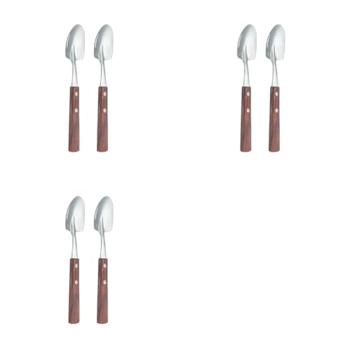 2pcs Edelstahlschaufel Formeislöffel Mit Holz Grip Flächenspülung Spülmaschine Besteck Multifunktional Küchenwerkzeugs von Ddujbtp