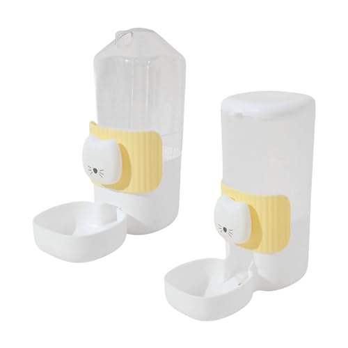 2pieces Auto Hundefutter Mit Cartoon Gesichtshänge Food Wasserschale Einfache Wartung Für Kätzchen & Welpen Käfigmontage Automatischer Feeder von Ddujbtp