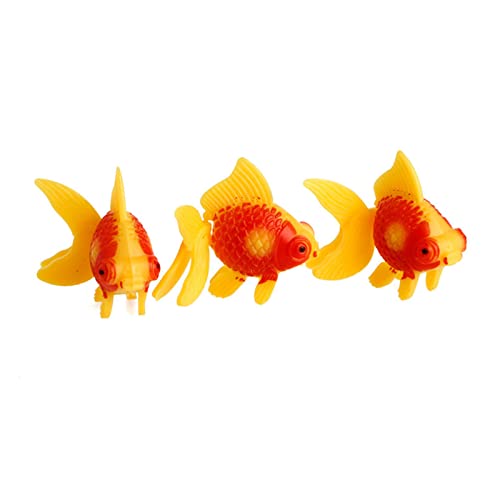 3pcs Künstlicher Fisch Aquarium Kunststoff Bewegte Goldfisch Set Ornamente Für Tank Gefälschte Farbenfrohe Schüssel Aquariumheizung Licht Thermometer Pflanzen Luftpumpe Kiespumpe Sand Dekoration von Ddujbtp