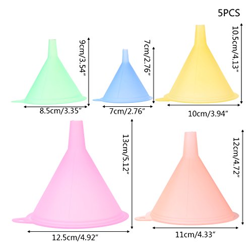 5pcs Bunte Kunststoff Trichter Kleine Mittelgroße Vielfalt Flüssigöl Küchenset Bunte Plastiktrichter 5pcs Bunte Kunststoff Trichter Kleine Mittelgroße Vielfalt Flüssigöl Küchenset Bunte Plastiktrichter von Ddujbtp