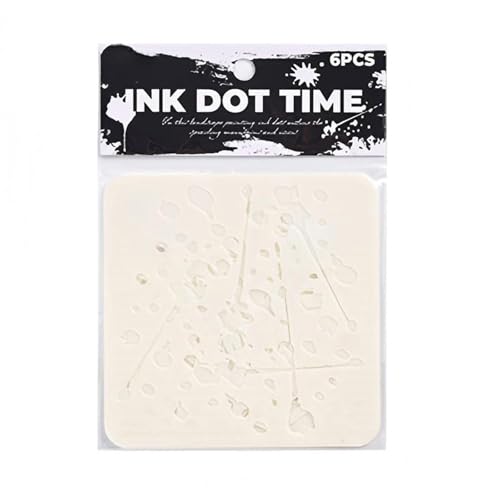 6 Stück Tinten Punkte Schablonen Kunst und Handwerk dekorative Vorlage für Kinder Basteln pädagogische Aktivitäten und Heimdekoration Aushöhlen Malerei Haustier Zeichnen Vorlage Punkte von Ddujbtp