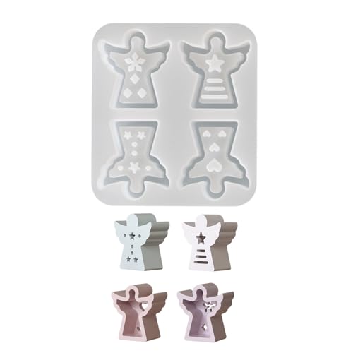 Atmosphären Licht Silikonform 4 Muster Engelsform Ornament Kerzenständer Gips Schmuckherstellung Zubehör von Ddujbtp