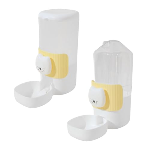 Automatischer Futternapf zum Aufhängen, Wassernapf mit Katzen-Motiv, einfache Wartung, für kleine Rassen, Kätzchen, hängend, mit Cartoon-Design, 2 Stück von Ddujbtp