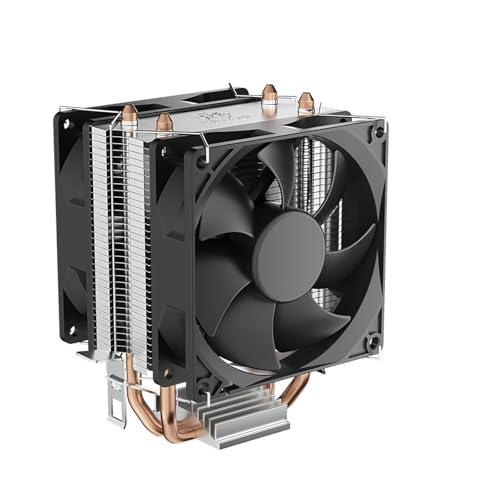 CPU Luftkühllüfter 12V 4Pin 2 Wärmerohr PC Prozessor CPU Lüfter Aluminium Kupfer Wärme Für LGA 775 1700 1851 115X 1200 Aluminium Kupfer Computer Hülle Lüfter von Ddujbtp