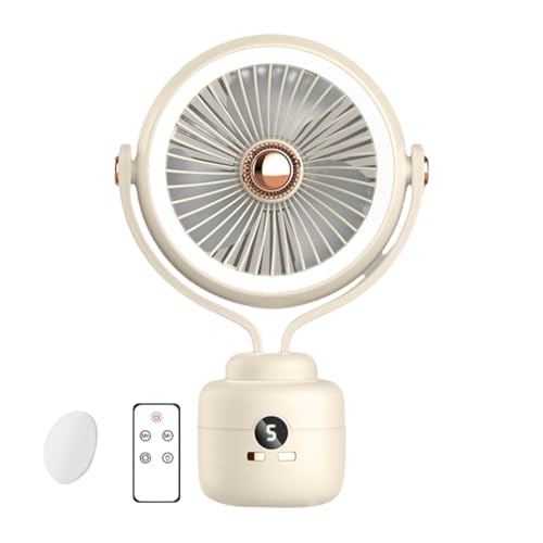 Ddujbtp Batteriebetriebener Ventilator mit LED-Licht für Zelt oder Zimmer, einstellbare Geschwindigkeit, USB-aufladbar, Schreibtischventilator, Kühlgerät Ddujbtp Batteriebetriebener Ventilator mit LED-Licht für Zelt oder Zimmer, einstellbare Geschwindigkeit, USB-aufladbar, Schreibtischventilator, Kühlgerät von Ddujbtp