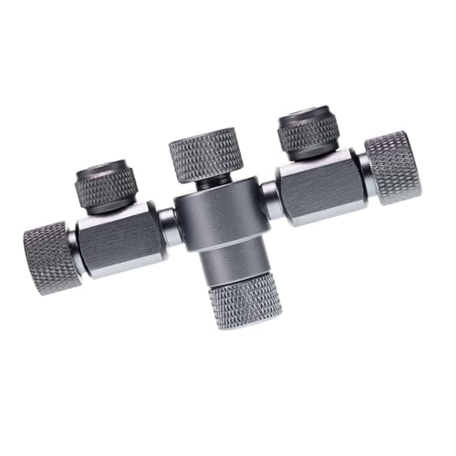 Ddujbtp CO2-Bubbler für Aquarien, Aluminiumlegierung, Blasenzähler mit unidirektionalem Design, verhindert Rückfluss von 1 bis 2 Ausgängen von Ddujbtp