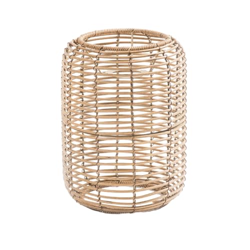 Ddujbtp Handgewebte Kronleuchterlampenschatten Hängende Leichte Farbton Deckenheizlampe Abdeckung Imitation Rattan Lampenschirm Hängende Leuchte von Ddujbtp