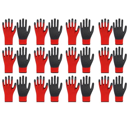 Ddujbtp Unisex Industriehandschuhe Strukturierte Antislip Palmöl Wasserdichte Schutzmaßnahmen Verstärkte Reparaturen Für Die Bauarbeit Männer Männer Frauen von Ddujbtp