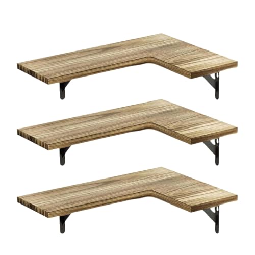 Ddujbtp Wandmontiertes Holz-Eckregal, stilvolles Wand-Eckregal, effektives Holz, schwimmender Aufbewahrungshalter Ddujbtp Wandmontiertes Holz-Eckregal, stilvolles Wand-Eckregal, effektives Holz, schwimmender Aufbewahrungshalter von Ddujbtp