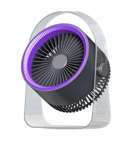 Elektrischer Schreibtischventilator für Bürotisch oder Schlafzimmer, Nachttische, wiederaufladbares USB-Gerät mit 2000 mAh Akku von Ddujbtp