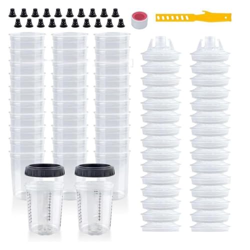 Farbmischbehälter, Farbsprüher, Mischbecher, genaue Skala, Farbvorbereitung, Einwegbecher, dauerhafte genaue Skala von Ddujbtp