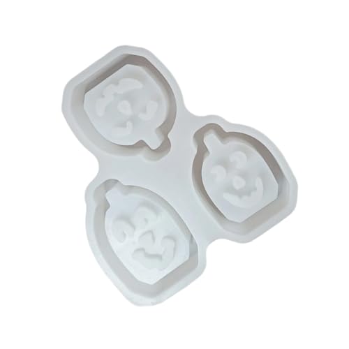 Halloween-Kürbis-Silikonformen, 3 Mulden, Harz-Teelichthalter für Herbst und Heimdekoration, Halloween-Kürbis-Silikonformen von Ddujbtp