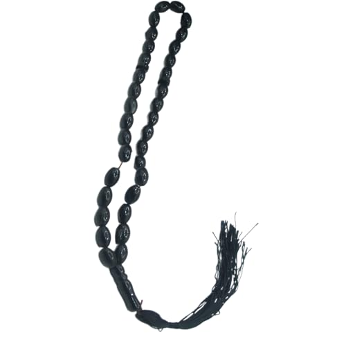 Handgefertigte elliptische Acryl-Gebetsperlen, leicht, buntes Design für den täglichen Gebrauch und Basteln, 33 Stück, Muzannu-Perlen aus Acryl von Ddujbtp