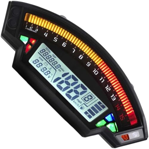 Kilometermesser Digital Drehzahlmesser Für 2012-2017 6 Getriebedrehstrahlmessmesser Ersatzleiter LCD Screen Tachometer Motorradmesser Mit ABS von Ddujbtp
