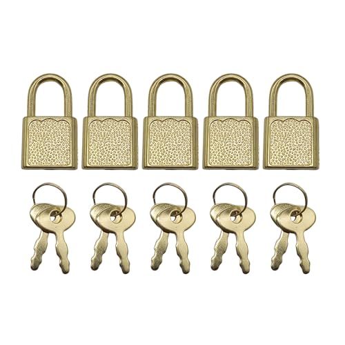 Kleine Gepäckbox mit Zincs Vorhängeschloss aus Legierung, tragbarer Koffer-Schließfach, zum Sichern von Koffern, Schließfächern, Hardware, Notizbuch, 5 Stück von Ddujbtp