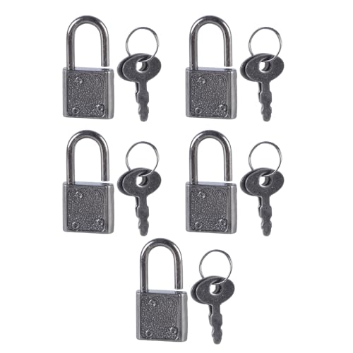 Kleine Gepäckbox mit Zincs Vorhängeschloss aus Legierung, tragbarer Koffer-Schließfach, zum Sichern von Koffern, Schließfächern, Hardware, Notizbuch, 5 Stück Kleine Gepäckbox mit Zincs Vorhängeschloss aus Legierung, tragbarer Koffer-Schließfach, zum Sichern von Koffern, Schließfächern, Hardware, Notizbuch, 5 Stück von Ddujbtp