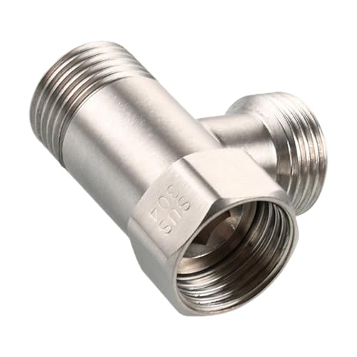 Mehrzweck-3-Wege-Anschluss-Adapter aus korrosionsbeständigem Edelstahl, passend für doppelte Richtung, Flüssigkeitskontrolle, Outdoor-Gartenschlauch-Verteiler von Ddujbtp
