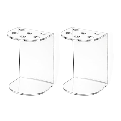 Packung Von 2 Clear Acryl 6 Lochschere Organisatoren Rack Für Salon Tool Desktop Speicherlader Friseur Zubehörhalter Salons Scissors Organisatoren von Ddujbtp