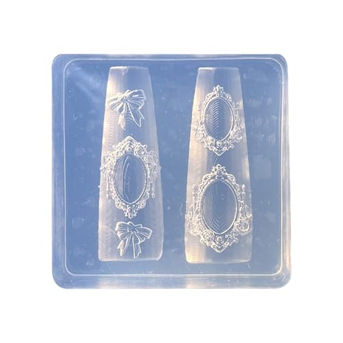 Set Von 2pcs/1pc Silikonnägeln Kunstformen Mit Geprägter Rahmendesign Für Handgefertigte Nägel Dekorationen Nail Art Silikonform Set Von 2pcs/1pc Silikonnägeln Kunstformen Mit Geprägter Rahmendesign Für Handgefertigte Nägel Dekorationen Nail Art Silikonform von Ddujbtp
