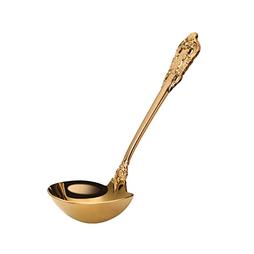 Suppenlöffel aus Edelstahl, langer Griff, für Zuhause, Getränke, runde Suppe, Licht, Luxus, Hotel, Restaurant, öffentliche Löffel, Suppenschaufel mit Griff, Edelstahl Suppenlöffel aus Edelstahl, langer Griff, für Zuhause, Getränke, runde Suppe, Licht, Luxus, Hotel, Restaurant, öffentliche Löffel, Suppenschaufel mit Griff, Edelstahl von Ddujbtp