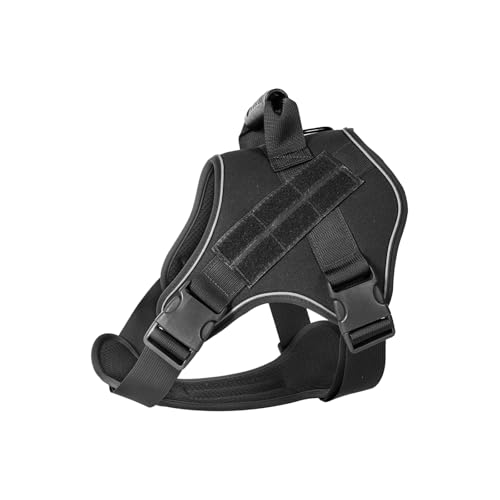 Tacticals Hundegeschirr, atmungsaktive Weste für Outdoor-Training, verstellbarer Riemen, Wandern, Camping, Training, bequeme Passform, Hundegeschirr für Outdoor von Ddujbtp