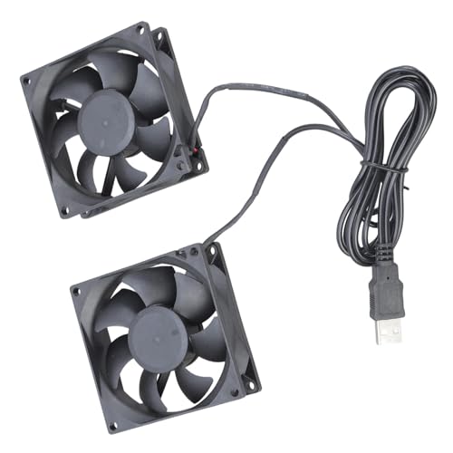 USB 5V Doppelkühlungslüfter 8x8cm Ruhekugellager 2300 U/Min 32cfm Für Computerkoffer Und Elektronik Pet House Lüftung von Ddujbtp